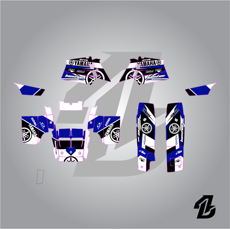 YAMAHA BANSHE 350 FULL GRAPHICS KIT – 4DDesign