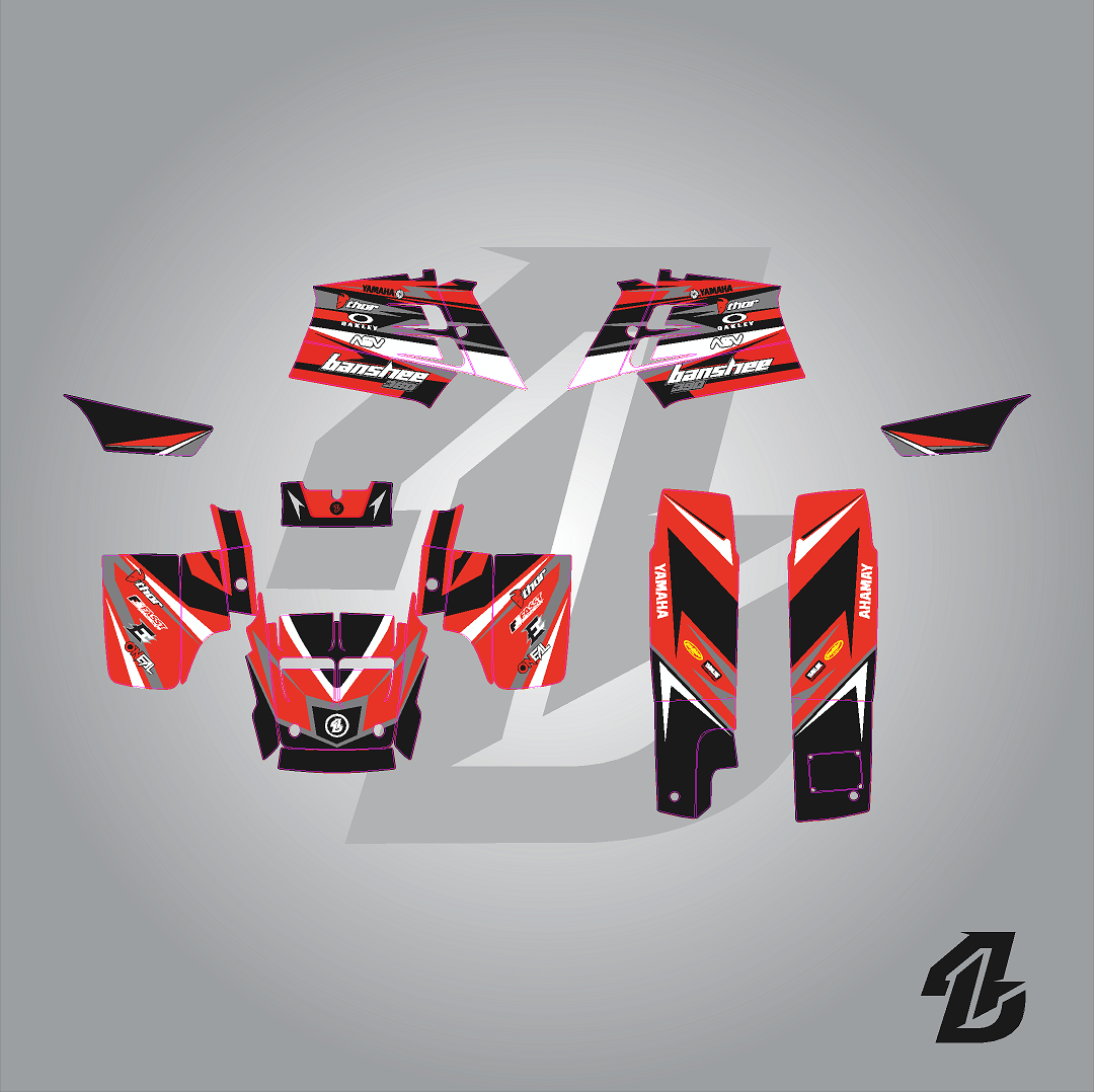 YAMAHA BANSHE 350 FULL GRAPHICS KIT – 4DDesign