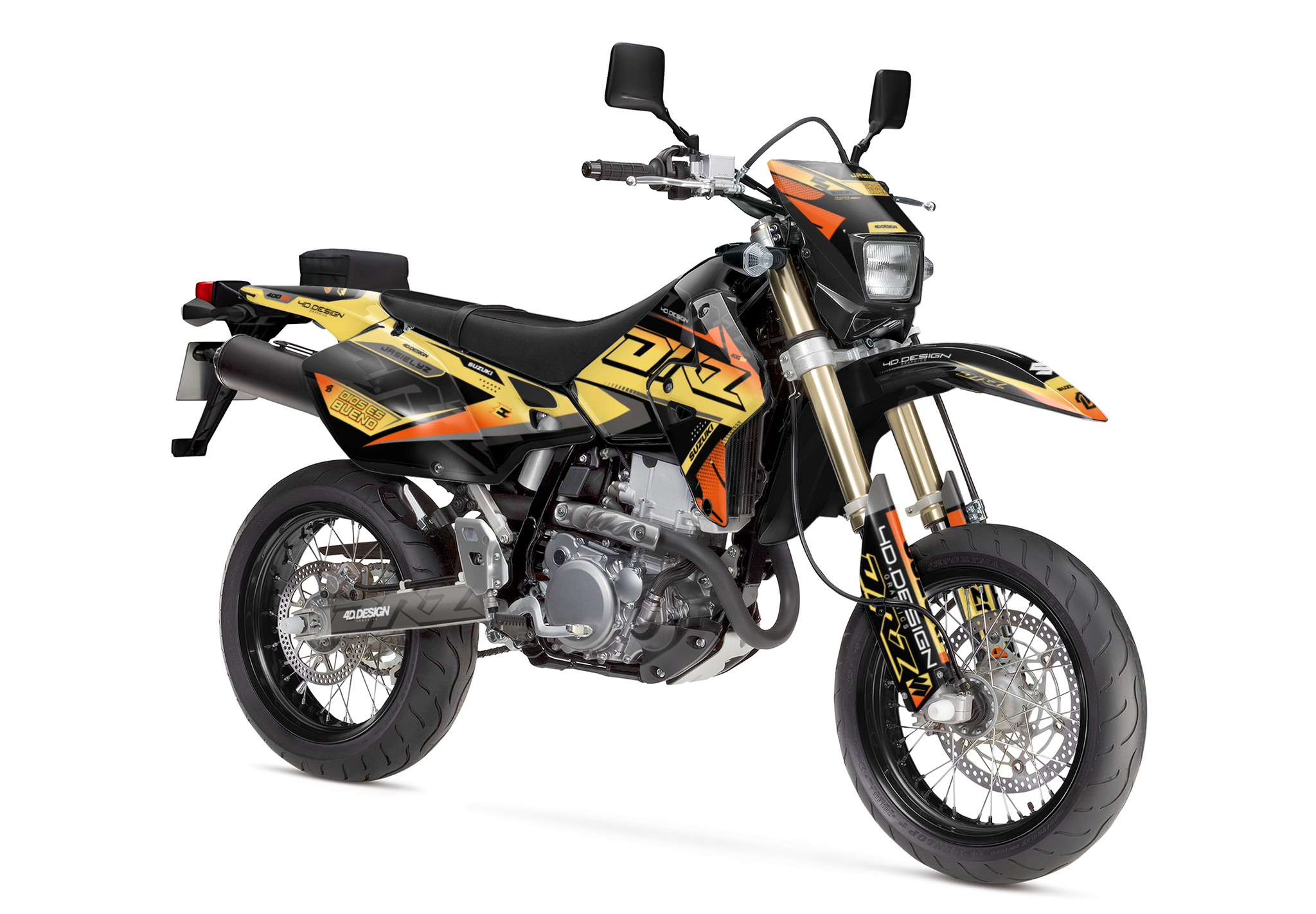 SUZUKI DRZ 400 GRAPHICS KIT - FIRERED – 4DDesign