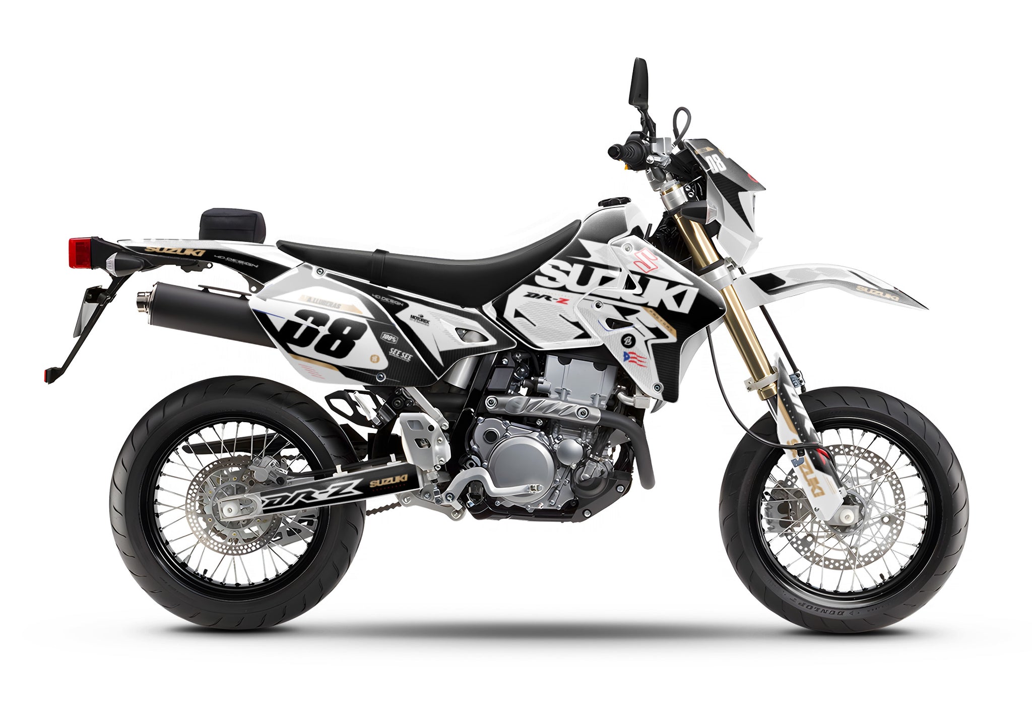 SUZUKI DRZ 400 GRAPHICS KIT - PANDAGOLD – 4DDesign