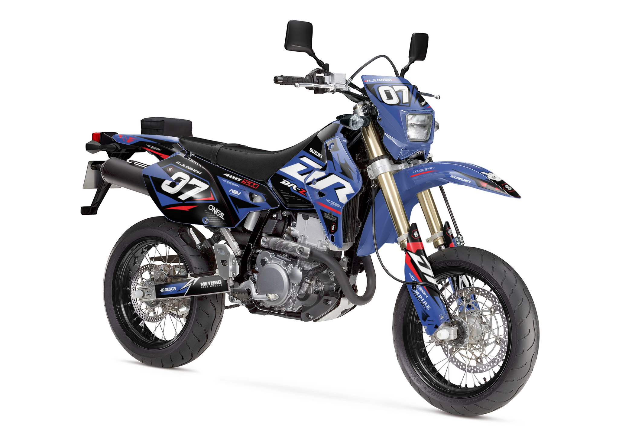 SUZUKI DRZ 400 GRAPHICS KIT - FINGGRX – 4DDesign