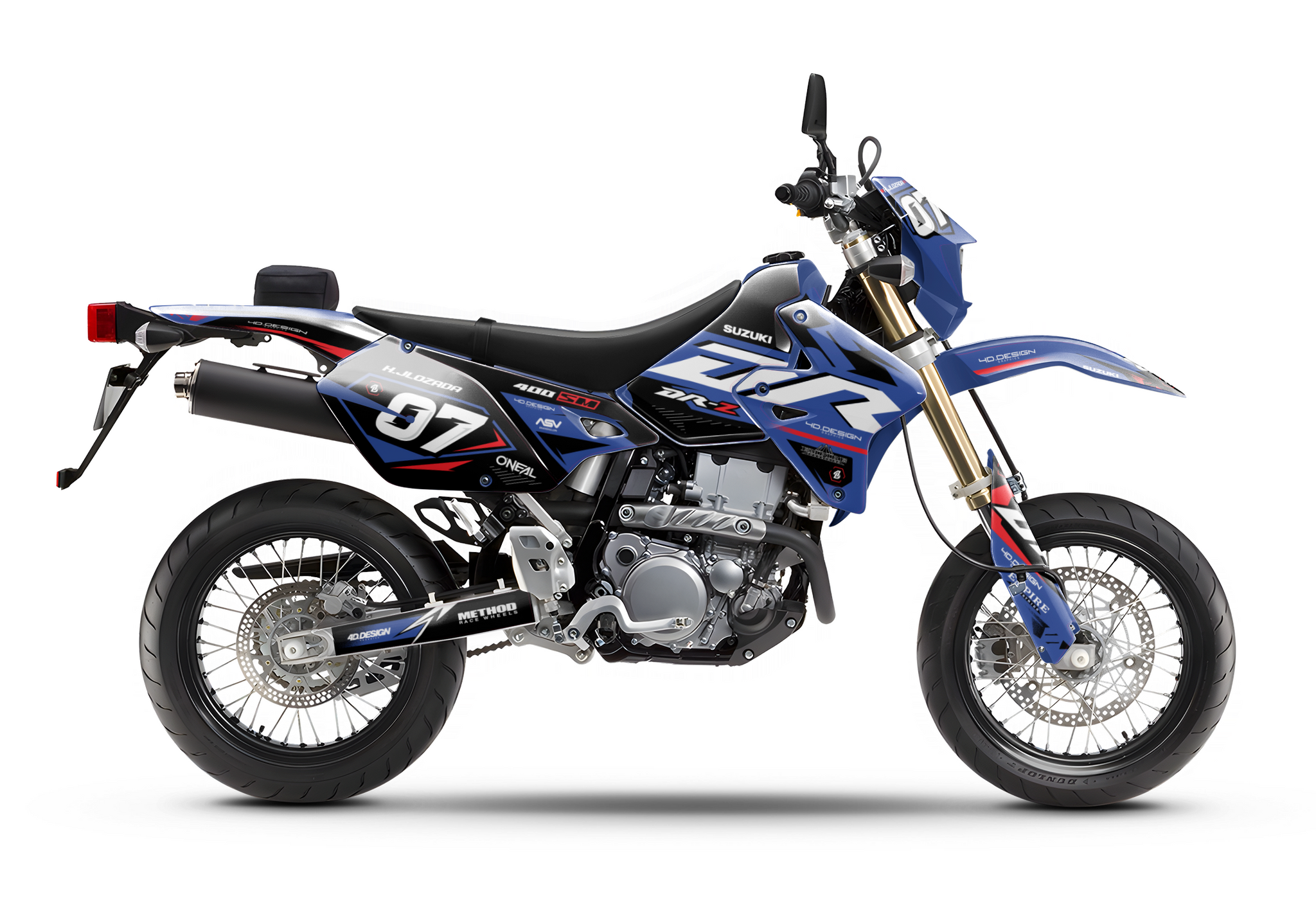 SUZUKI DRZ 400 GRAPHICS KIT - FINGGRX – 4DDesign SUZUKI DRZ 400 GRAPHICS KIT - FINGGRX – 4DDesign