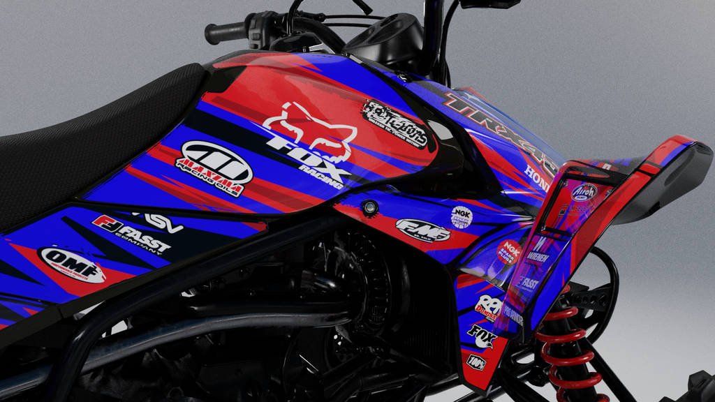 Custom Honda trx 450er graphics kit – 4DDesign