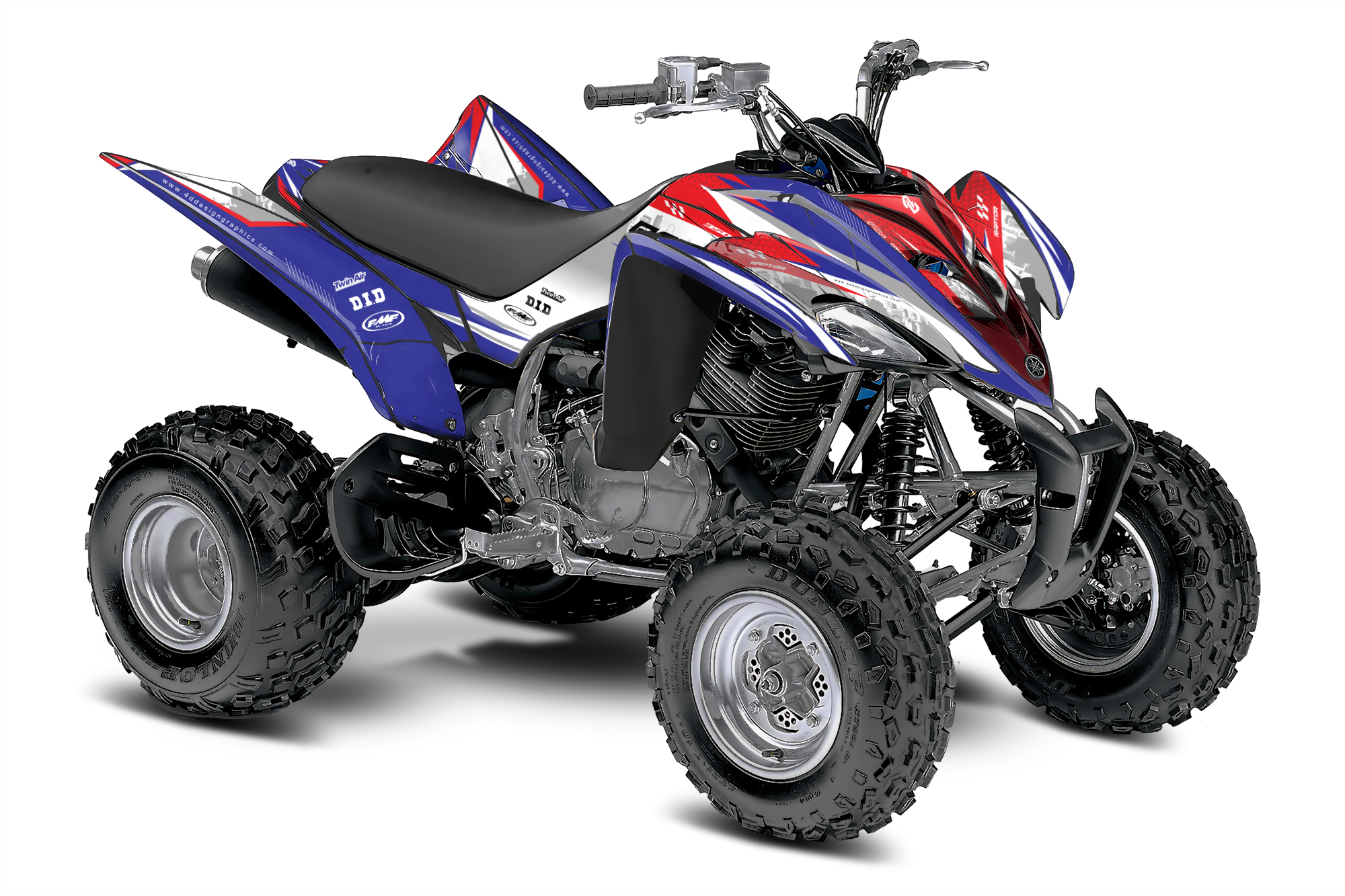07 Raptor 350 D347 - YAMAHA RAPTOR 350 FULL GRAPHICS KIT – 4DDesign
