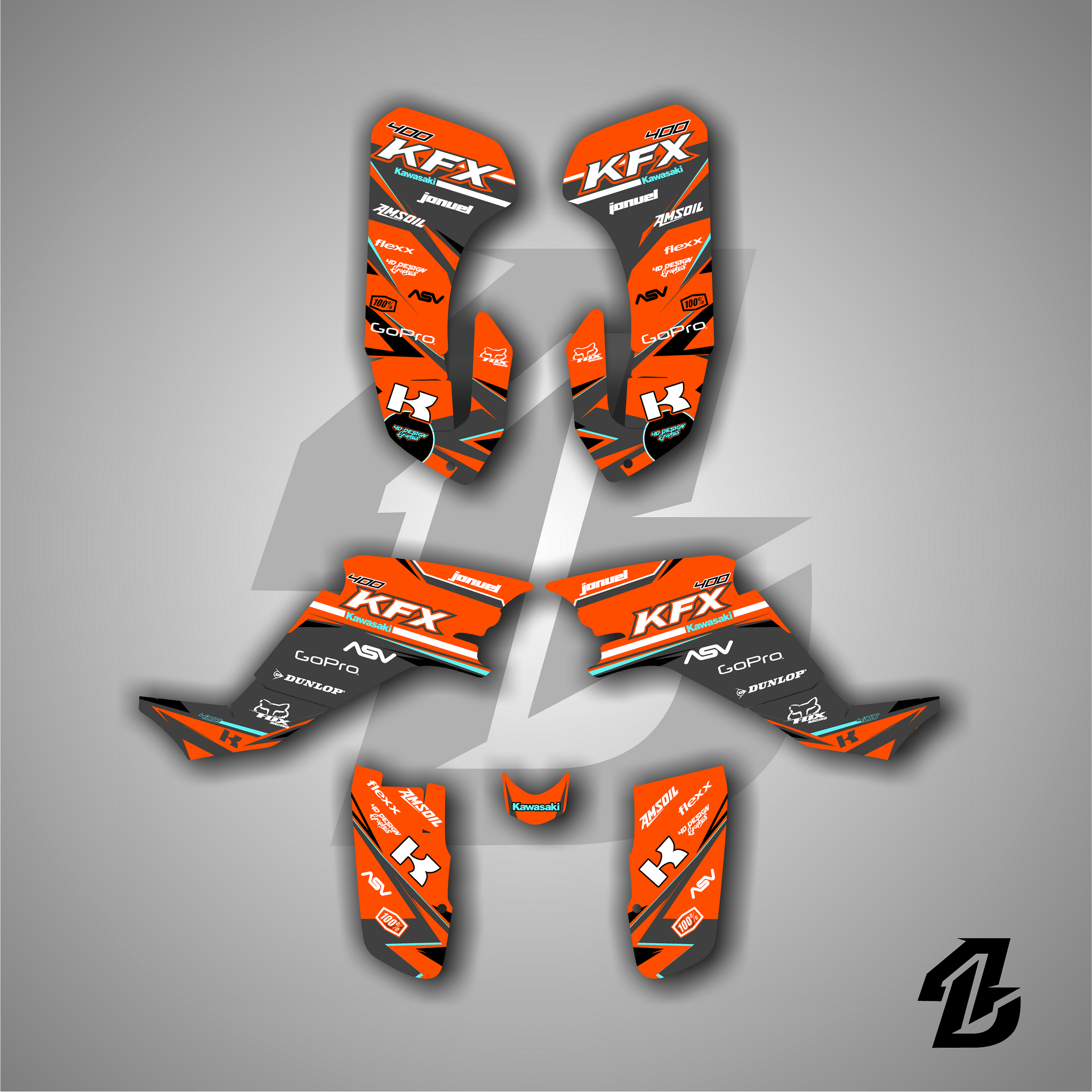 D134 - KAWASAKI KFX 400 GRAPHICS KIT – 4DDesign